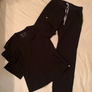 Figs top and scrub pants